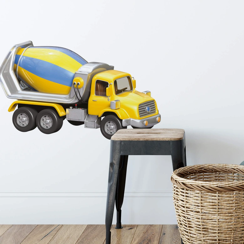 Wandtattoo Michel Agullo - LKW Betonmischer 