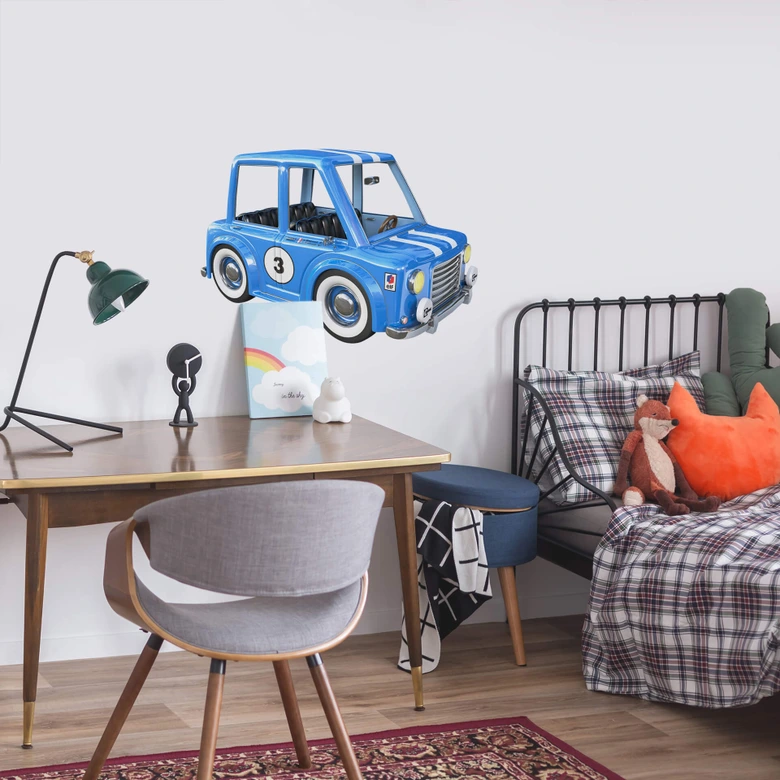 Muursticker Agullo – Autootje Blauw 