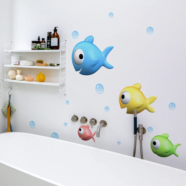 Wall sticker Agullo - Colourful Fish 