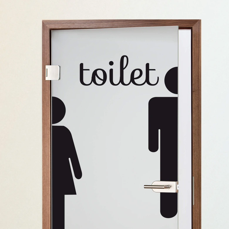 Man & Woman Toilet Sign Wall sticker 