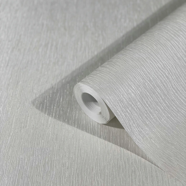 Non-woven tapet med let struktureret effekt i ensfarvet gråt strukturmønster  