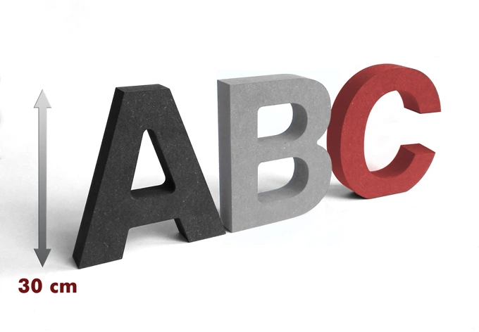 MDF-Letters 30 cm hoogte 