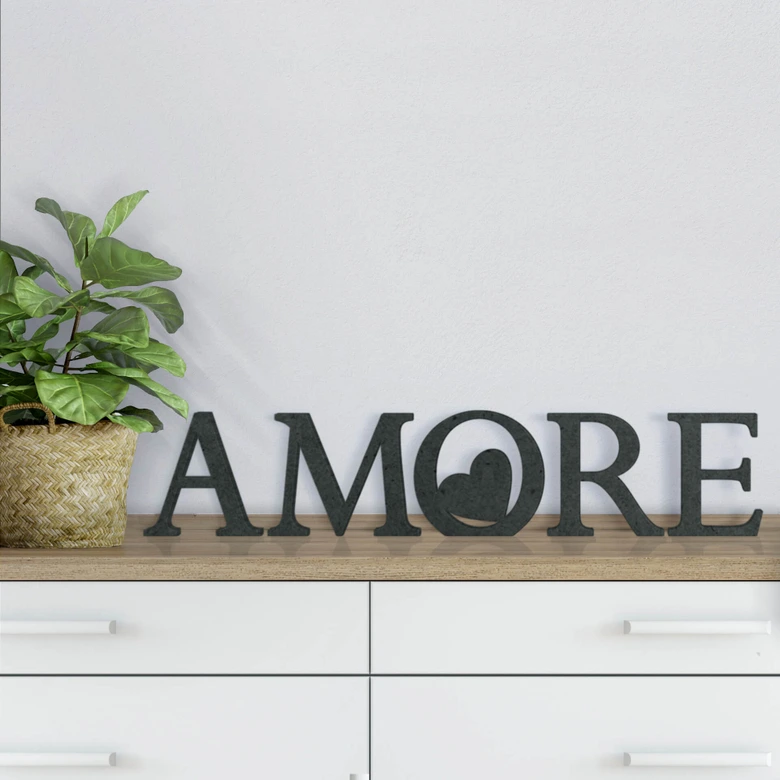 Lettres en bois MDF Amore 02 