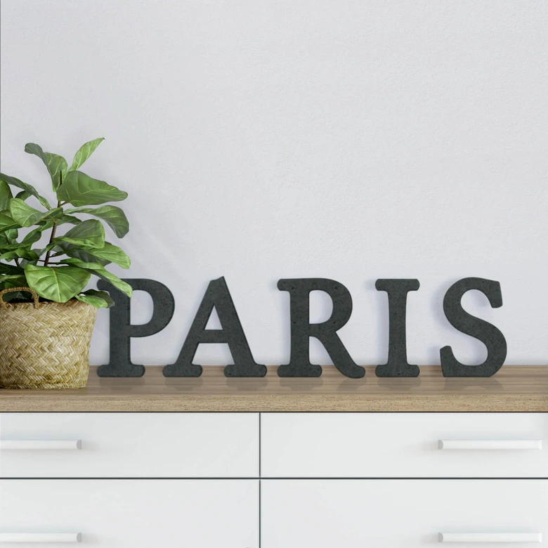 Lettres en bois MDF Paris 