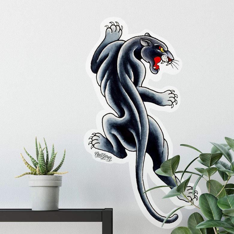 Wandtattoo Miami Ink Black Panther 