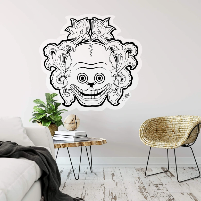 Wandtattoo Miami Ink Mexikanische Totenmaske 2 