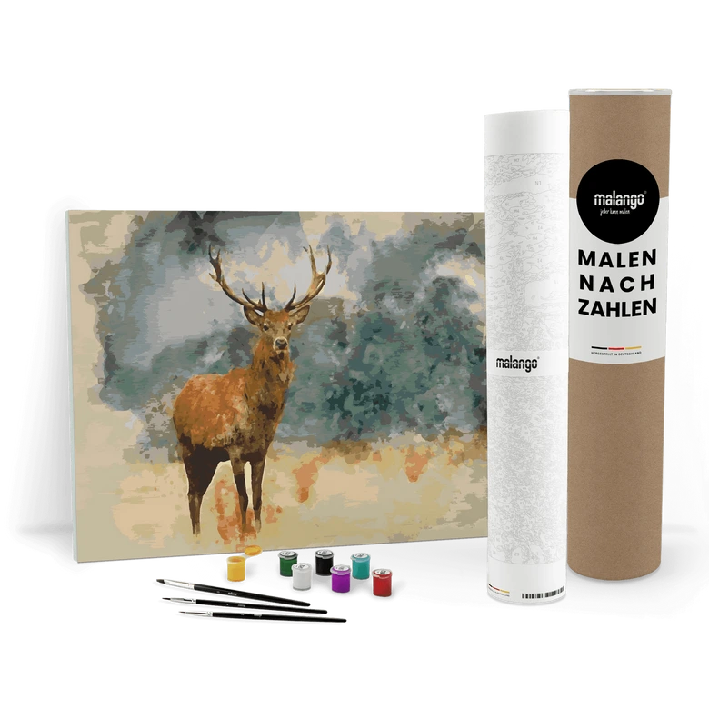 Malen nach Zahlen Leinwandbild - Hirsch Majestät  