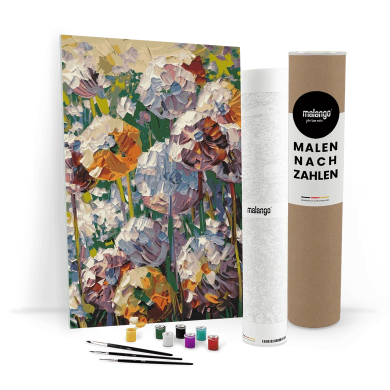 Malen nach Zahlen Leinwandbild - Blumen Paradiso  