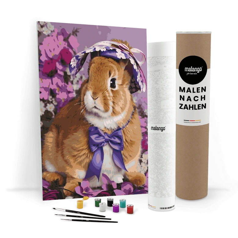 Malen nach Zahlen Leinwandbild - Osterhase Ophelia  