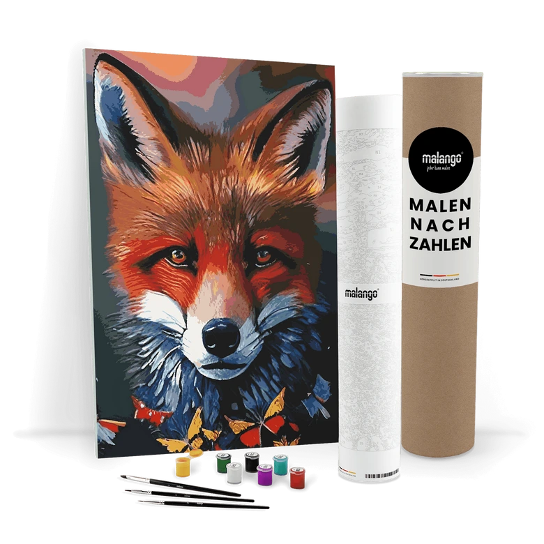 Malen nach Zahlen Leinwandbild - Fuchs Frieda  