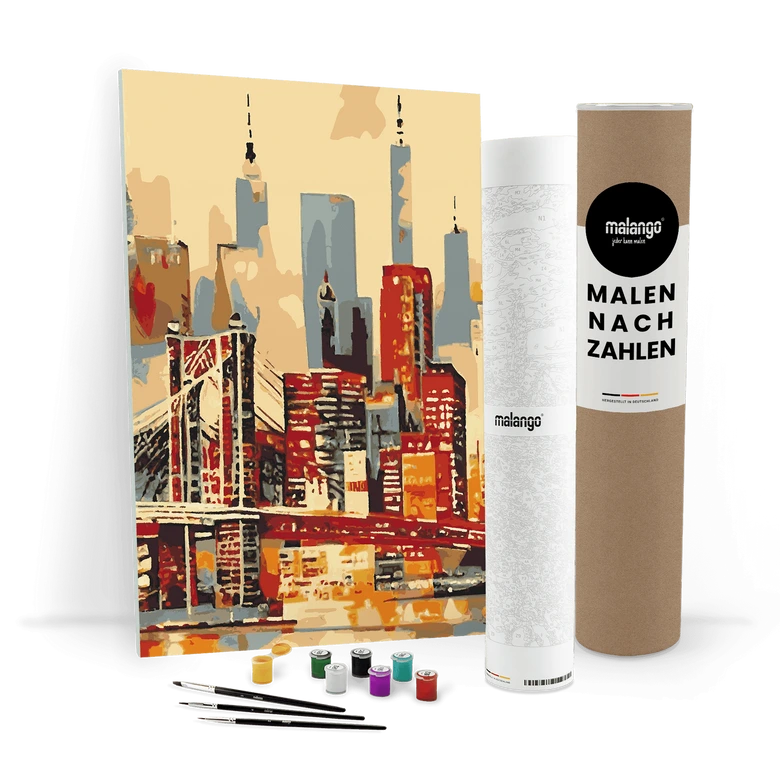 Malen nach Zahlen Leinwandbild - New York Skyline expression  