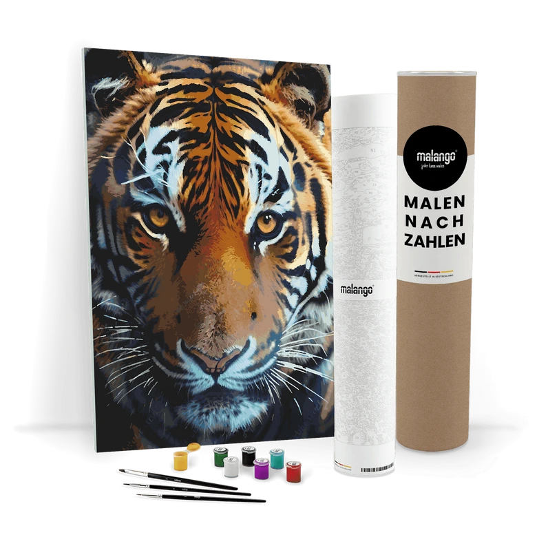 Malen nach Zahlen Leinwandbild - Tiger Talha  