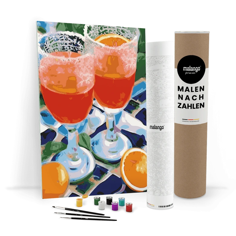 Malen nach Zahlen Leinwandbild - Aperol Spritz  