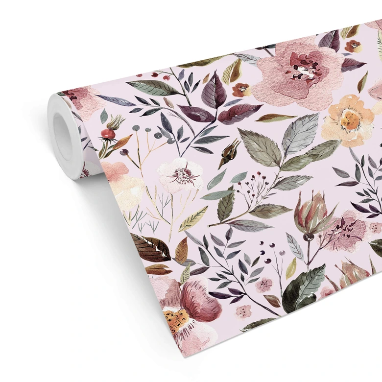 Mustertapete UN Designs - Blüten in Aquarell 