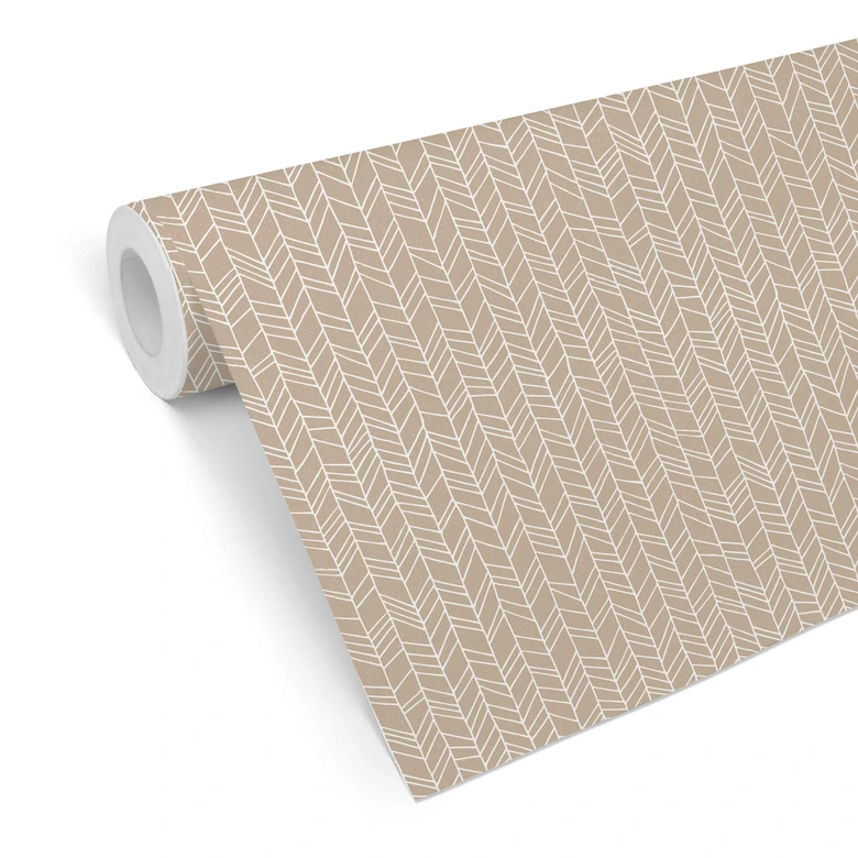 Mustertapete - abstrakte Linien - beige 