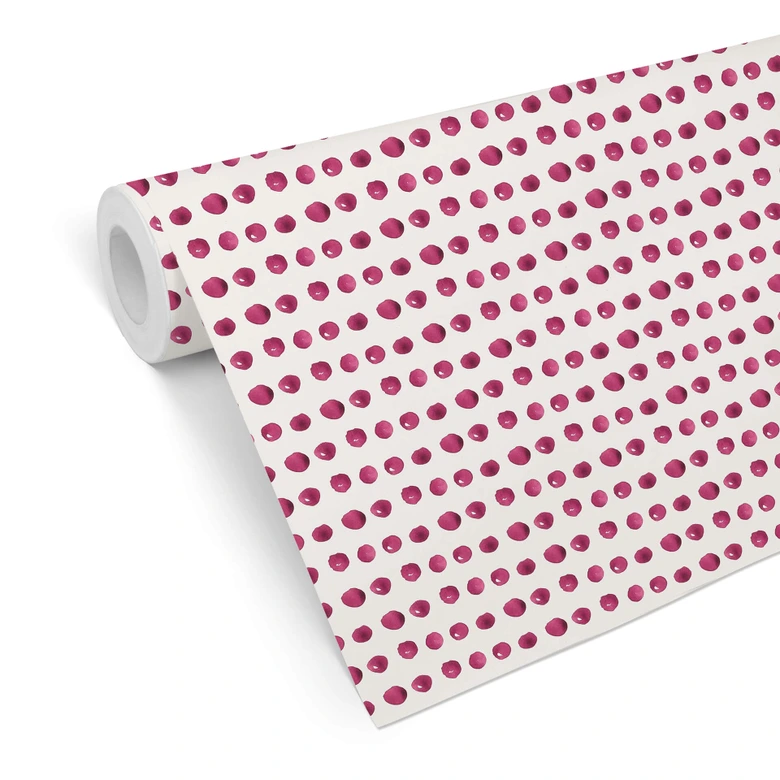 Mustertapete - Aquarell Punkte 01 - pink 