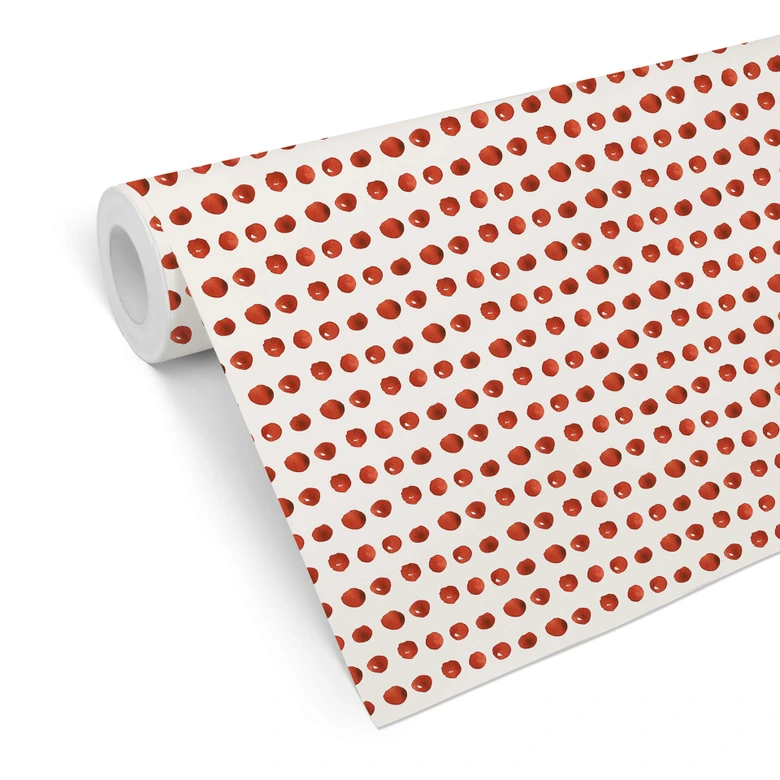 Patroonbehang – Aquarel Dots 01 – rood 