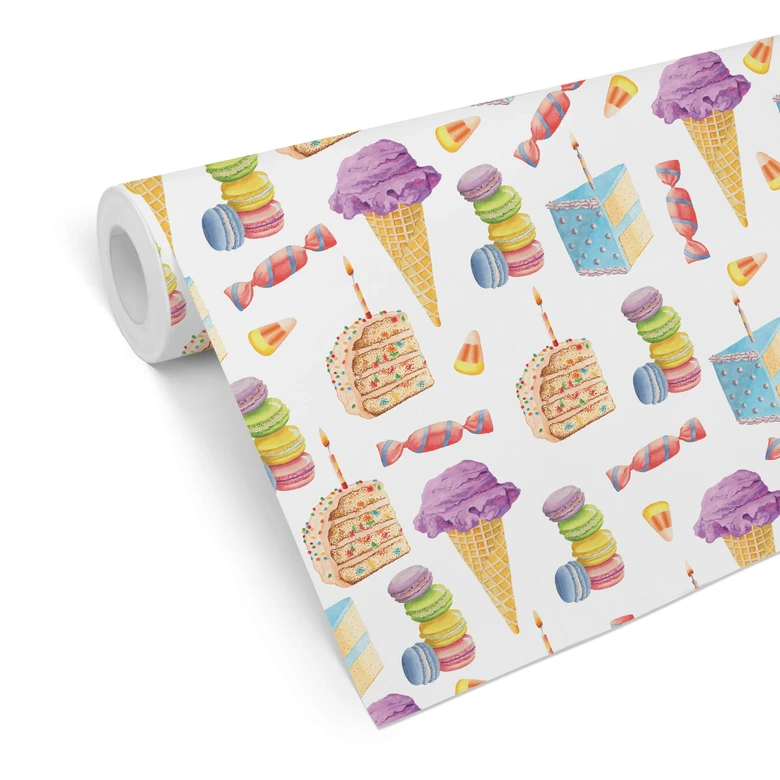 Mustertapete Die süße Welt der Naschereien 01 