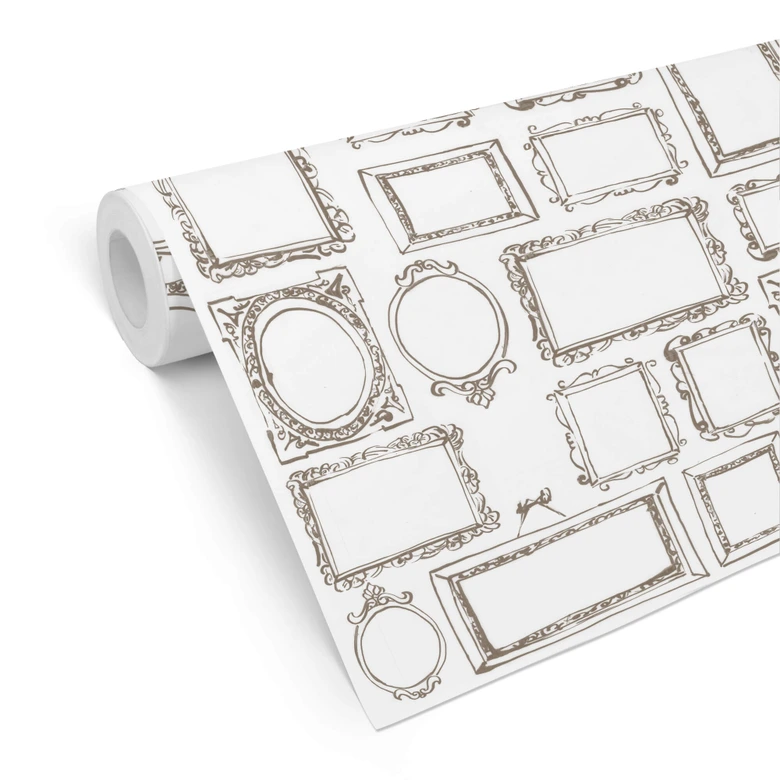 Mustertapete - Frame Your Life - braun 