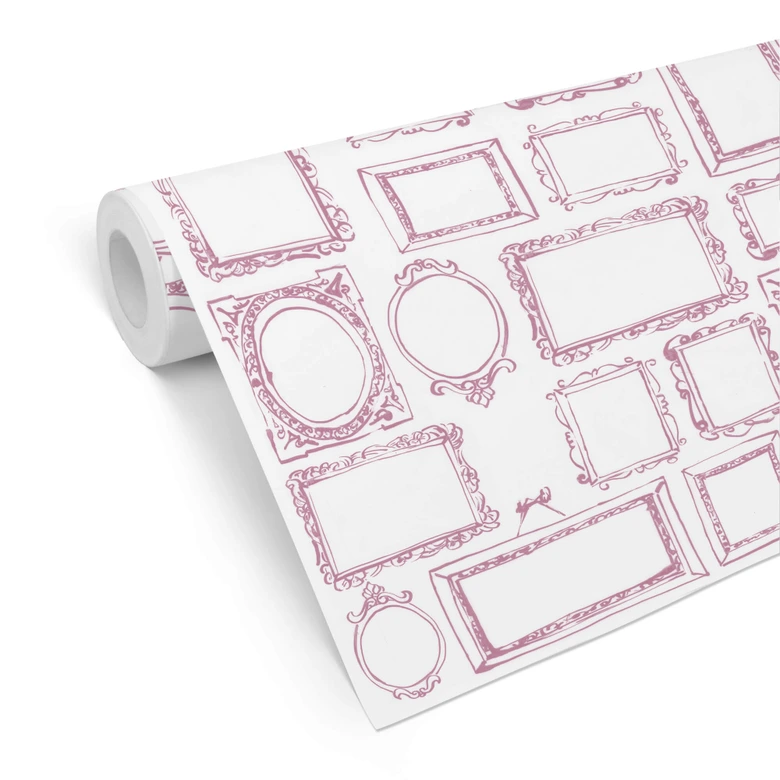 Mustertapete - Frame Your Life - rosa 