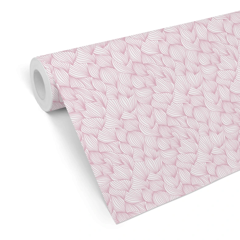 Mustertapete - Grafische Wellen -rosa 