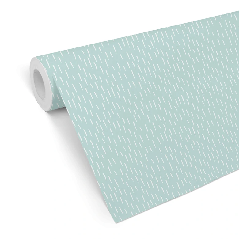 Mustertapete Pinselstriche 02 - mint 