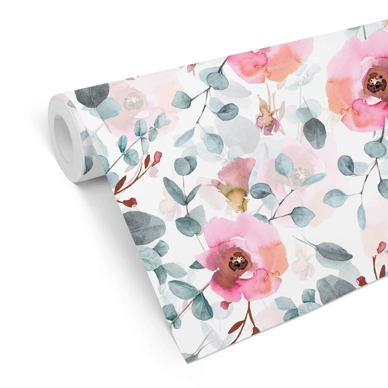 Patterned Wallpaper UN Designs - eucalyptus branches 