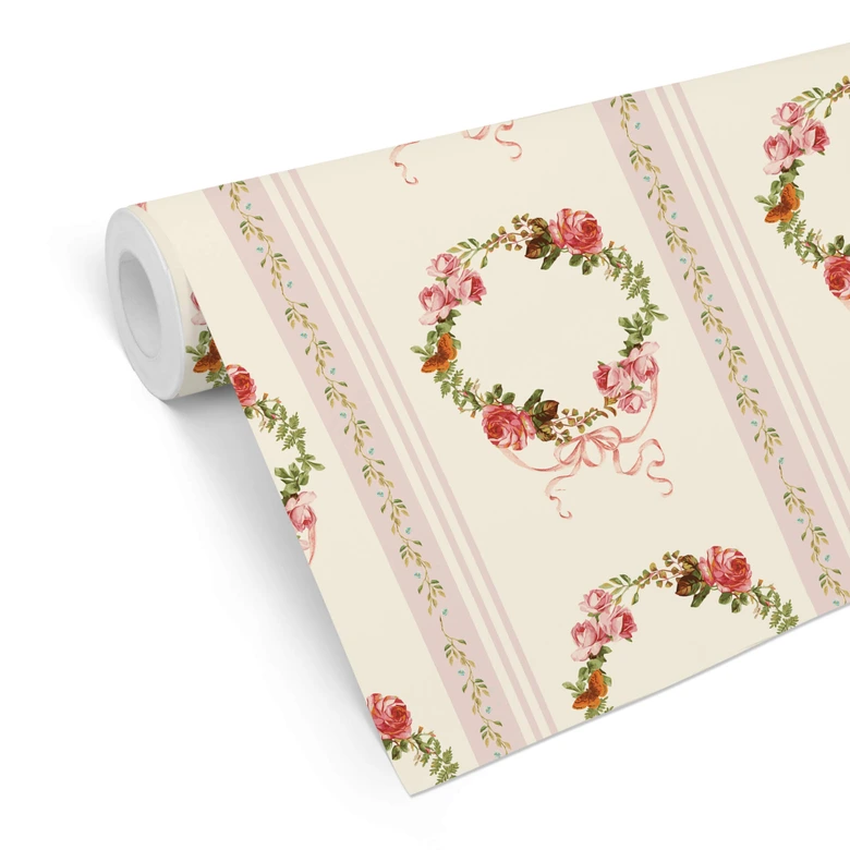 Papier peint à motifs UN Designs - Roses vintages 