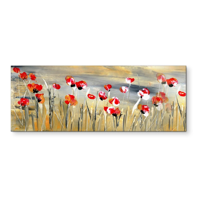 Wandbild Blumenwiese - Niksic - Panorama - Alu-Dibond 