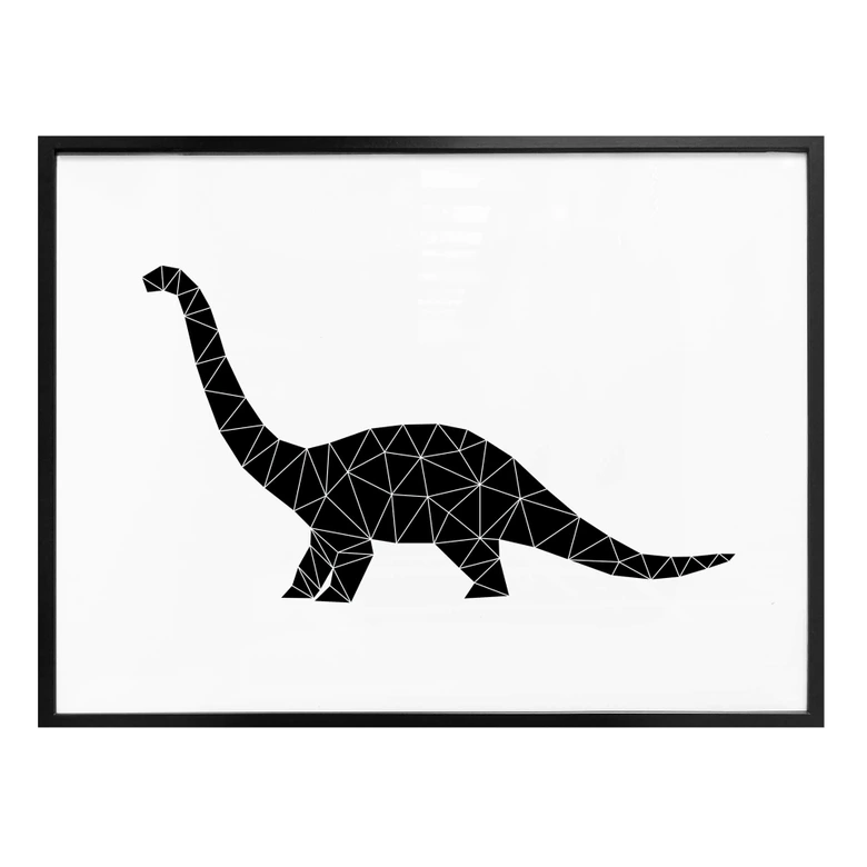 Póster Nouveauprints - Dinosaurio geométrico Diplodoccus 