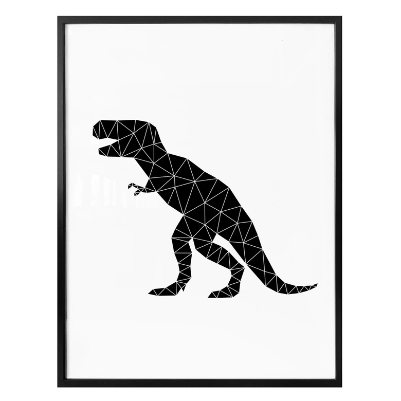 Poster Nouveauprints - Geometrisk dinosaurie T-Rex 