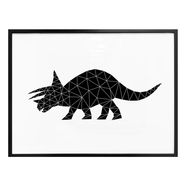 Poster Nouveauprints - Geometric Dinosaur Triceratops 