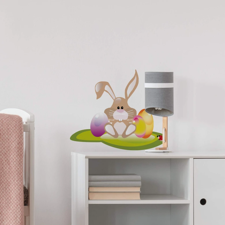 Sticker mural - Lapin de Pâques 2 