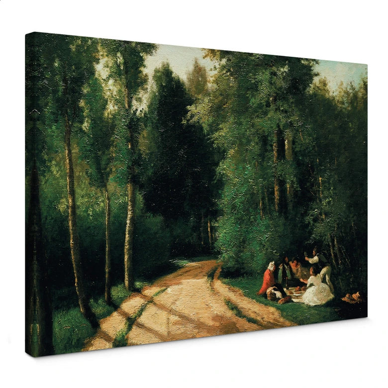 Canvastavla Pissarro - Picknick vid Montmorency 