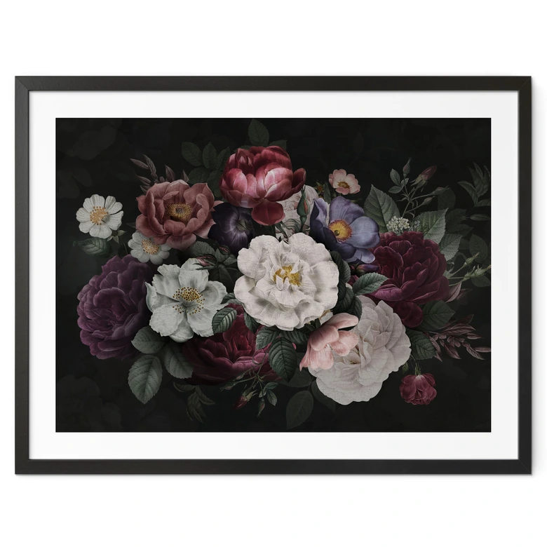 Poster Blumen Stillleben im Redouté-Stil - Bloomery Decor 