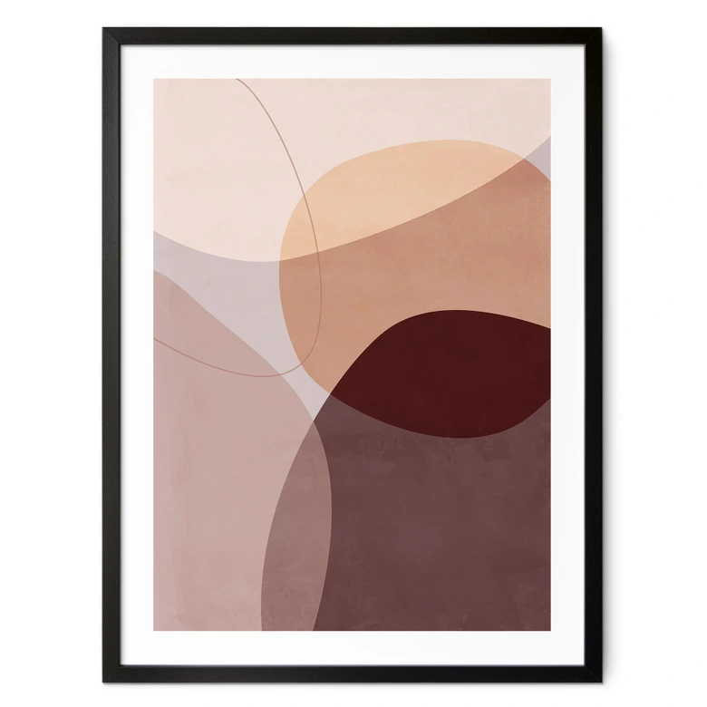 Poster Abstrakta former i varma jordtoner - Böhmer 