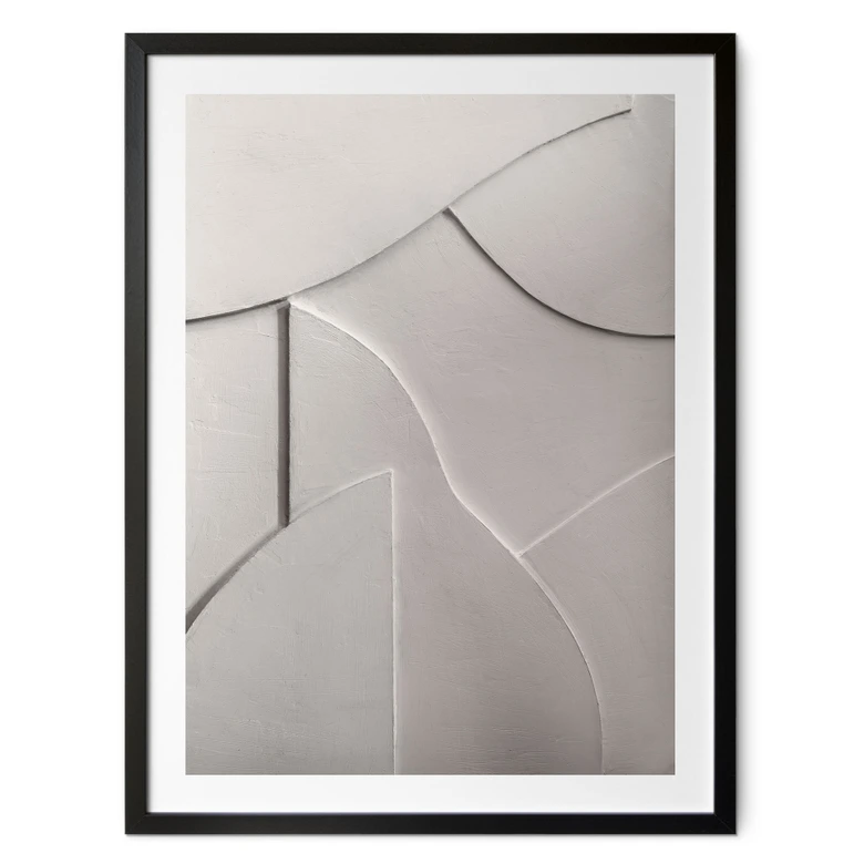 Poster Structures abstraites en beige doux - Böhmer 