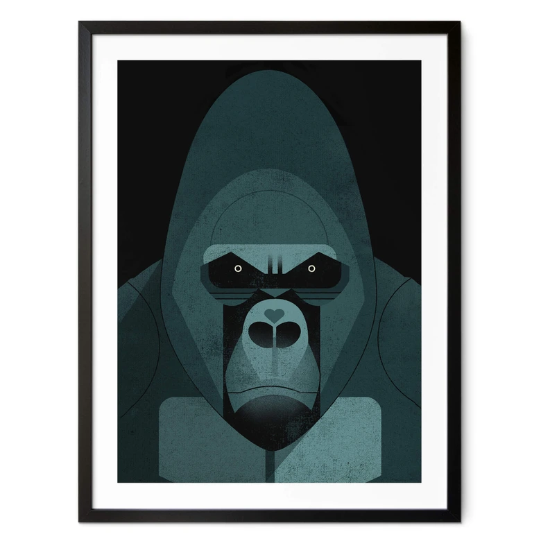 Póster infantil gorila - marrón 