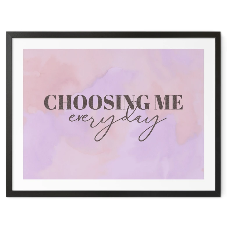 Att välja mig varje dag | Affirmation Poster 