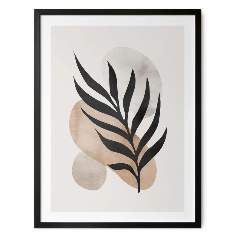 Poster Botanische Silhouette mit kunstvoller Geometrie - Costa 