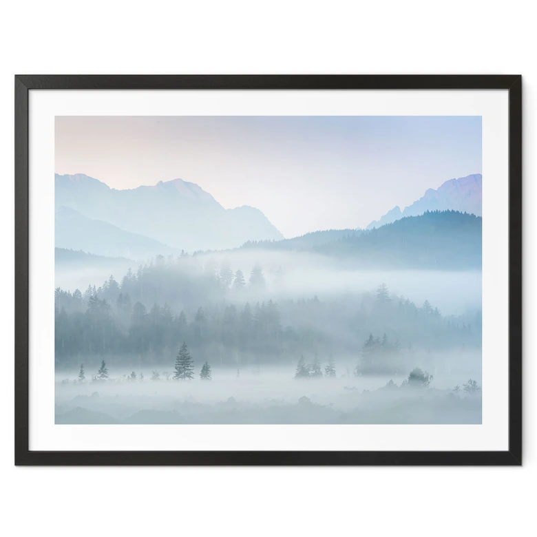 Poster Neblige Waldlandschaft im Herbst - Eisenmann 