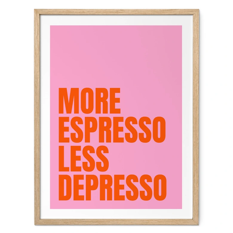 Poster More Espresso less Depresso - Fritsch 