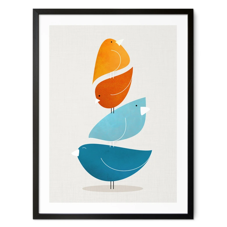 Póster Pájaros de colores - Gallagher 