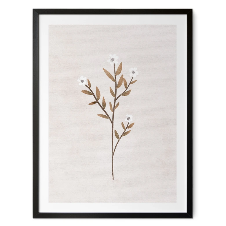 Poster Blumen Illustration - Vergissmeinnicht - Goed Blauw 