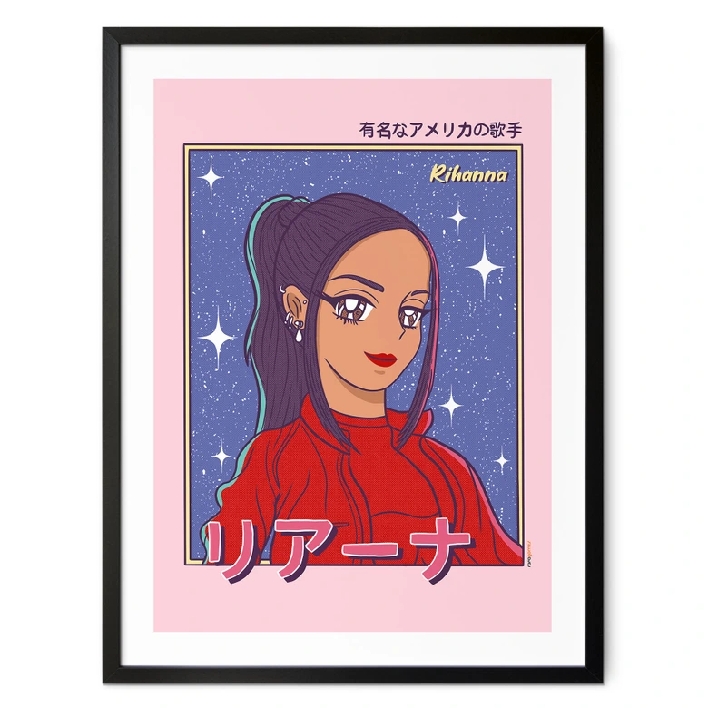Poster Anime-flicka "Rihanna" - Gomes 