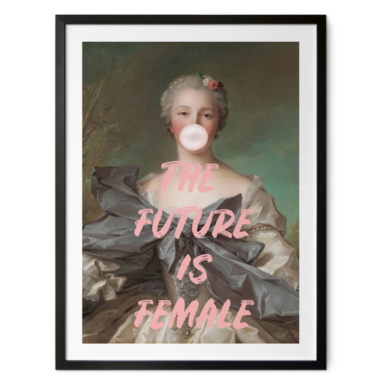 Plakat Fremtiden er kvindelig | Feminisme - Grace Digital Art 