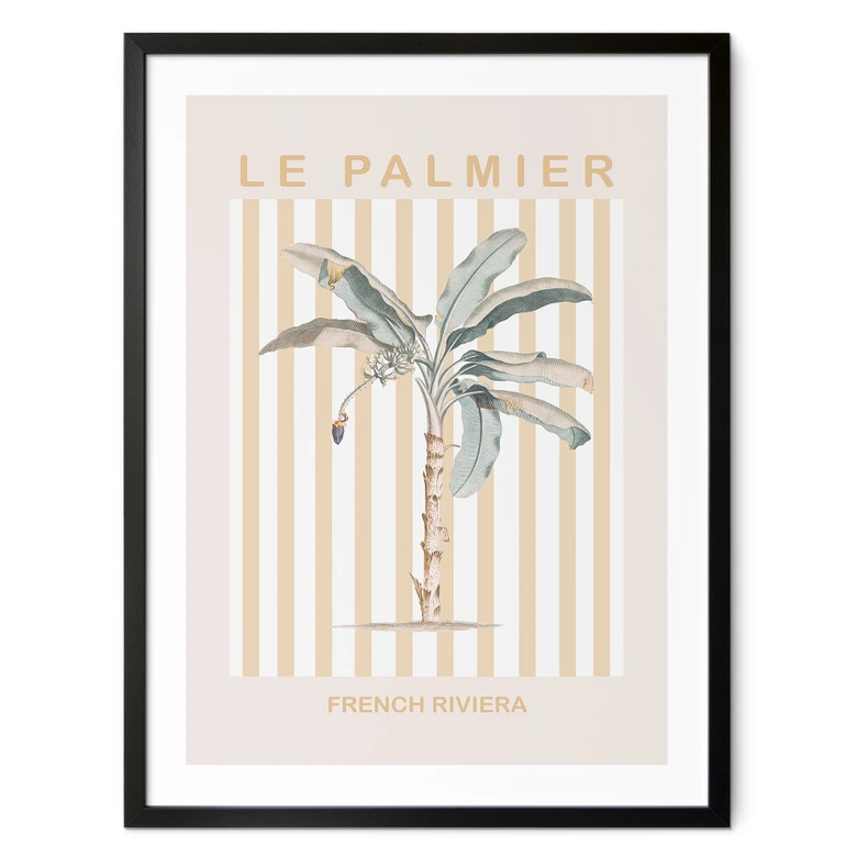 Poster Palme an der Französischen Riviera - Grace Digital Art 