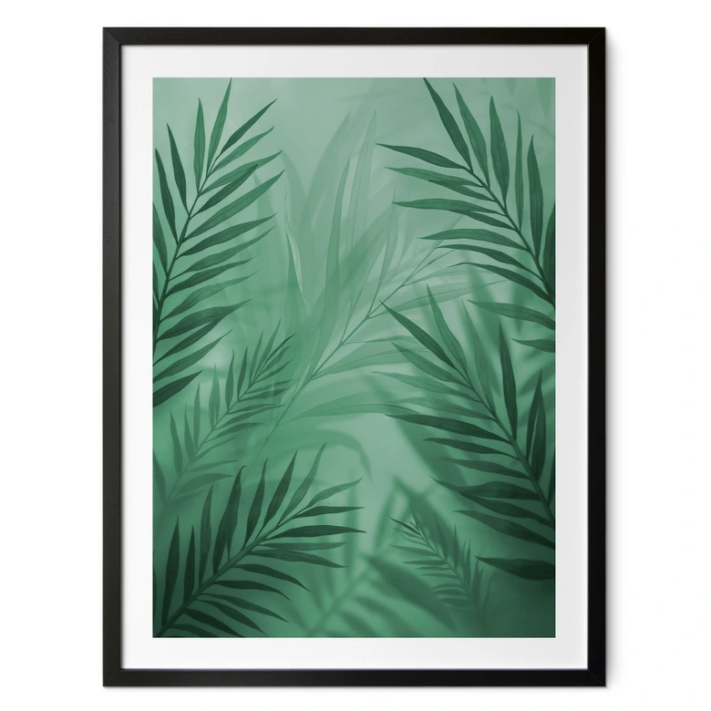 Poster Grüne Palmenblätter 