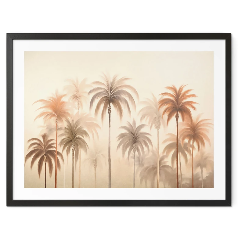 Poster Tropische Landschaft mit Palmen - Haase 