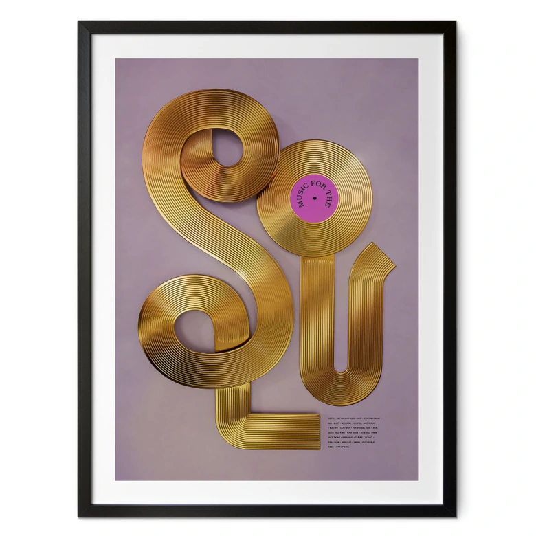 Poster Soul trifft auf Vinyl - Musik für die Seele - Harrison 